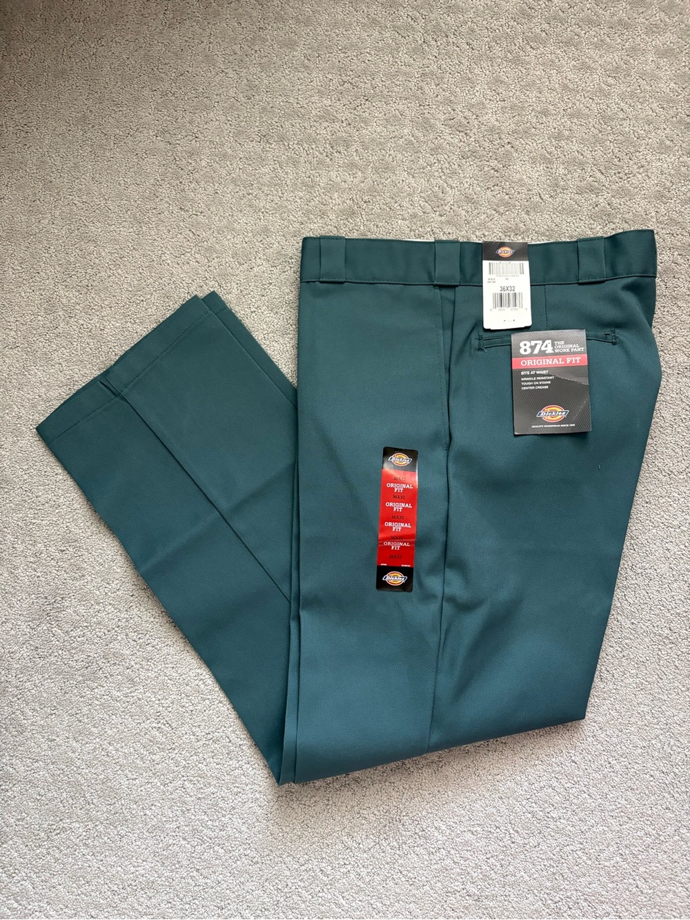 Dickies Men's 874 Work Pants in Teal Green